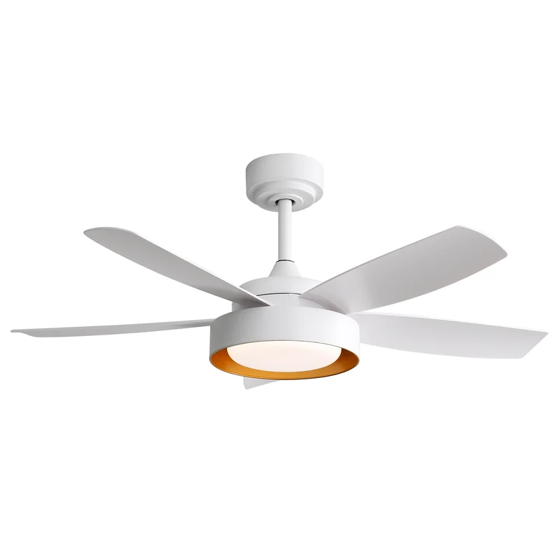 Ventilateur de plafond blanc 42 pouces avec éclairage LED, 22W télécommande, moteur DC réversible BRIARSTREAM