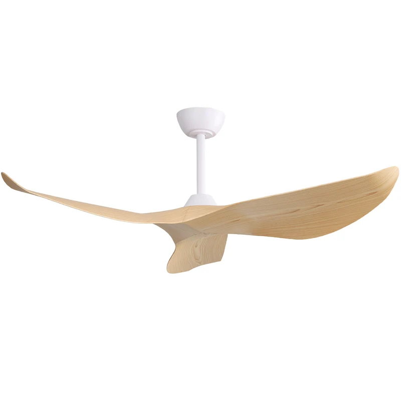Ventilateur de plafond 132 cm blanc, 3 pales ABS, moteur DC 6 vitesses, télécommande RIDGESKY