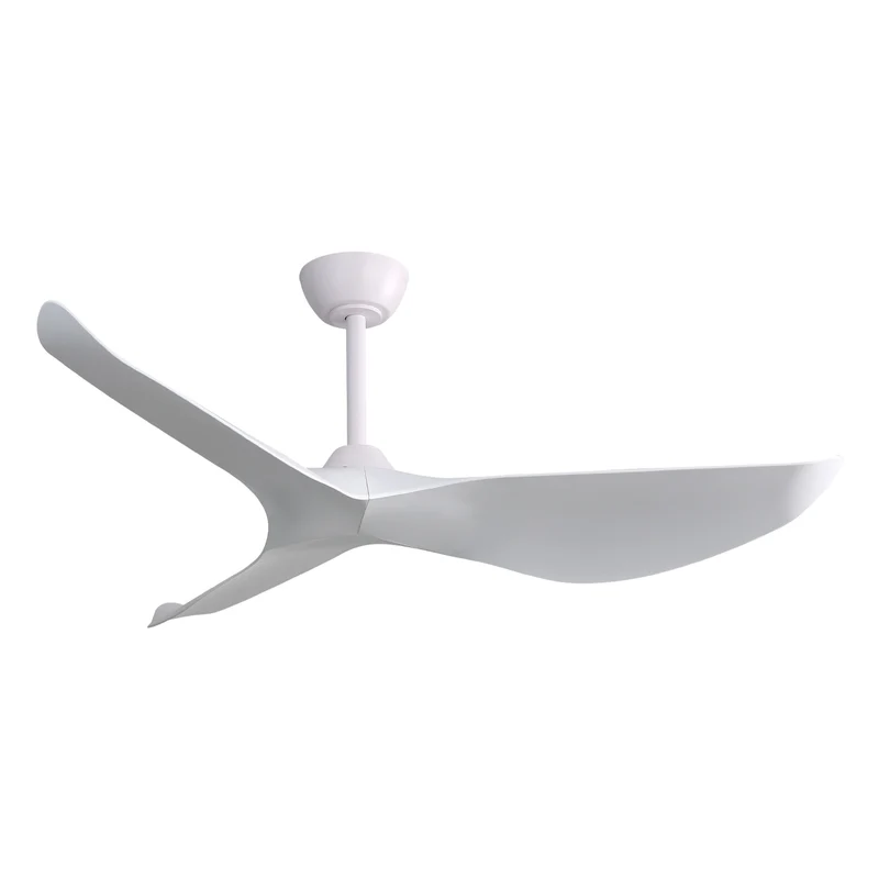 Ventilateur de plafond intérieur 132 cm blanc, 3 pales ABS, moteur DC réversible ultra-silencieux, télécommande 6 vitesses PEAKGAZE