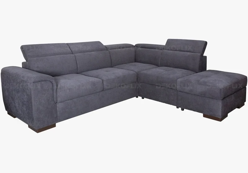 Canapé angle convertible anthracite - Zeyd