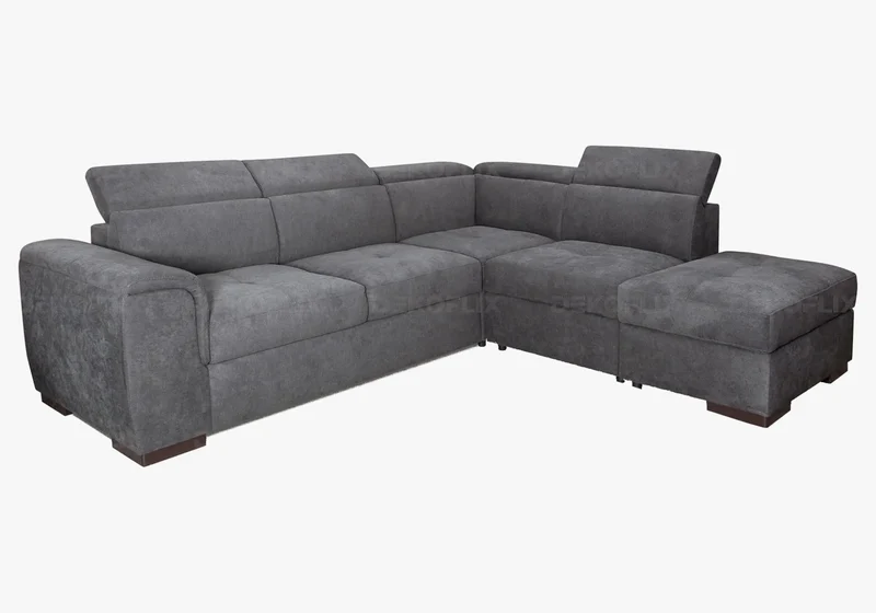 Canapé angle convertible gris - Zeyd