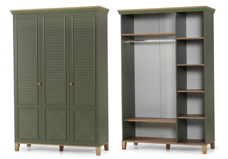 Ensemble complet de chambre moderne vert ATLAS