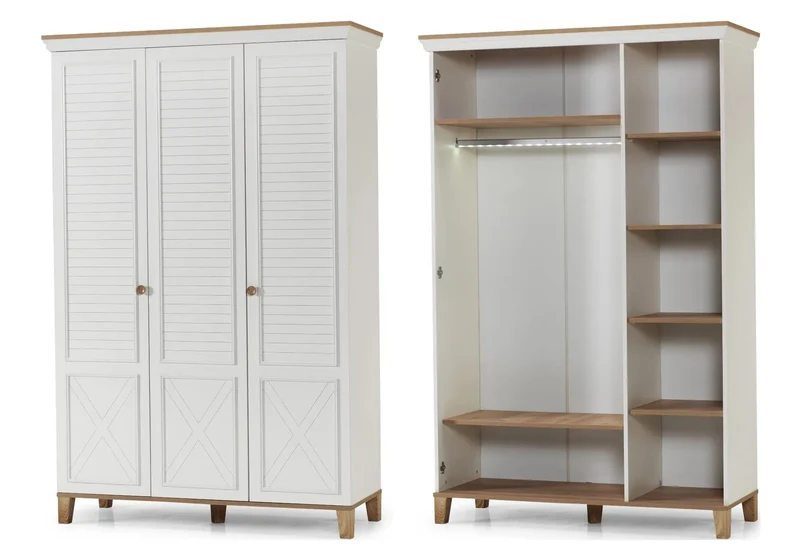 Ensemble complet de chambre moderne beige ATLAS