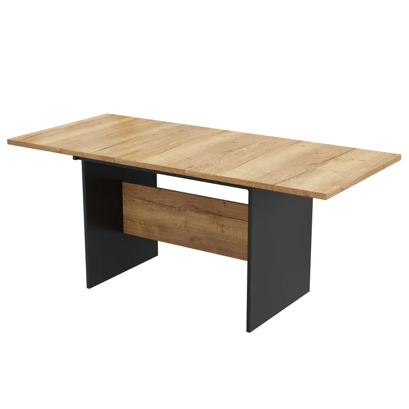 Table de salle à manger extensible effet bois 140-180*80 cm SCRAISCALS