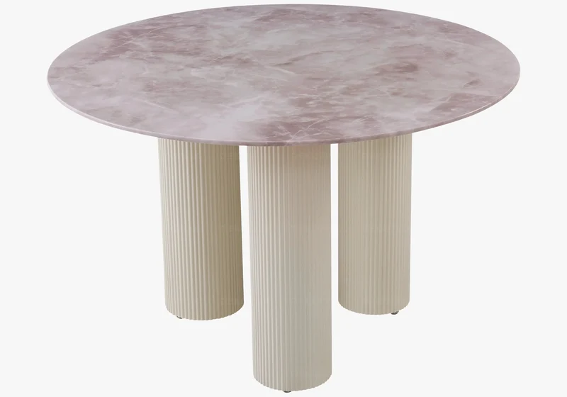 Table à manger céramique marbre gris - Elio