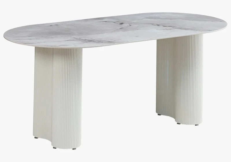 Table à manger céramique marbre gris - Baya