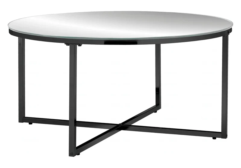 Table basse ronde noire miroir - Gala