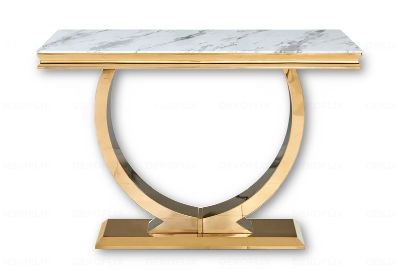 Console marbre blanc doré - Bobo