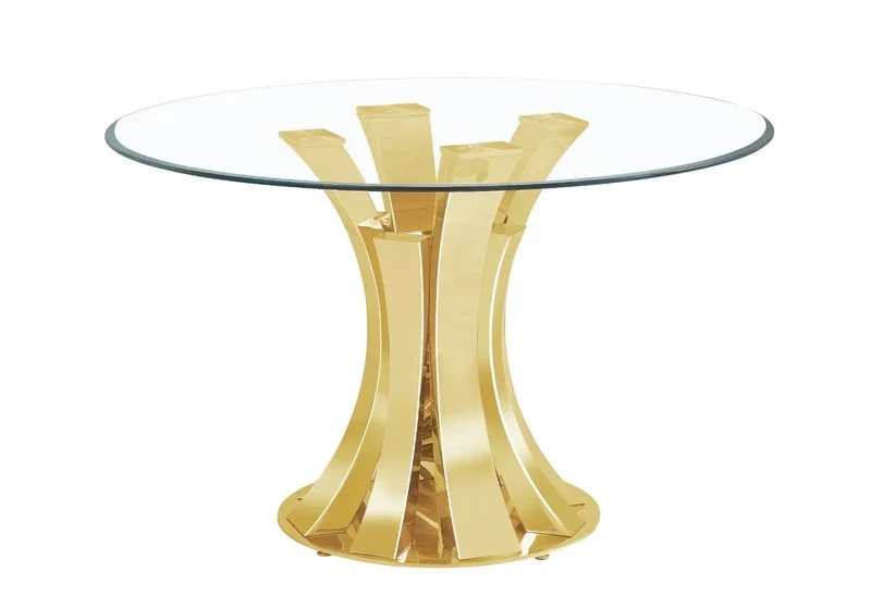 Table à manger dore transparent - Sidy