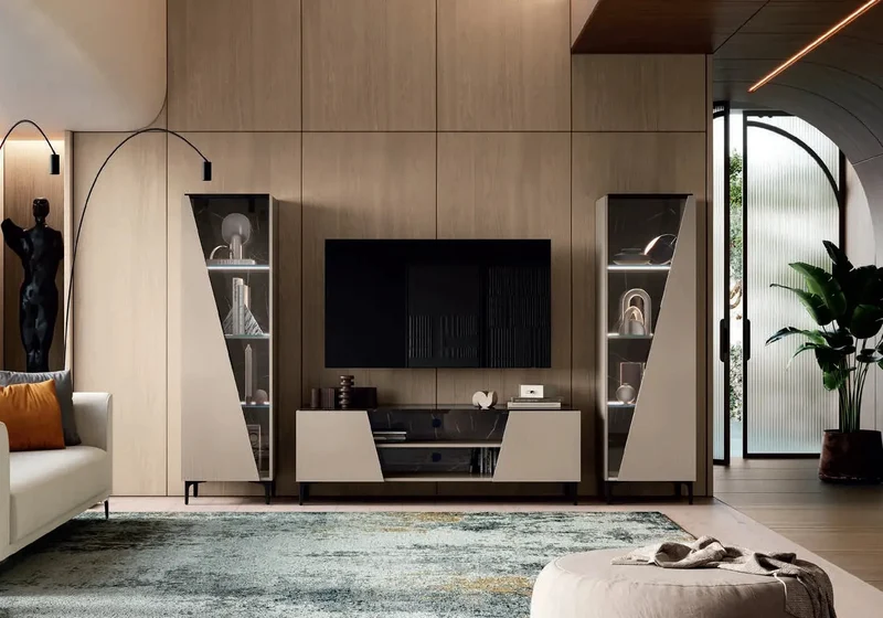 Ensemble meuble TV beige OUNS