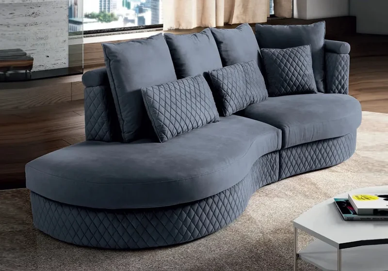 Canapé design bleu marine NARY