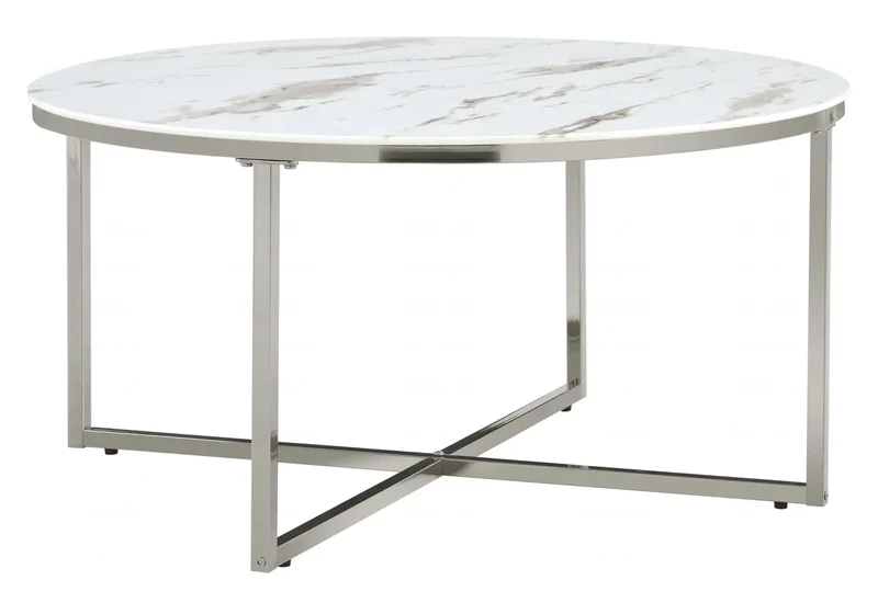 Table basse ronde marbre blanc - Gala
