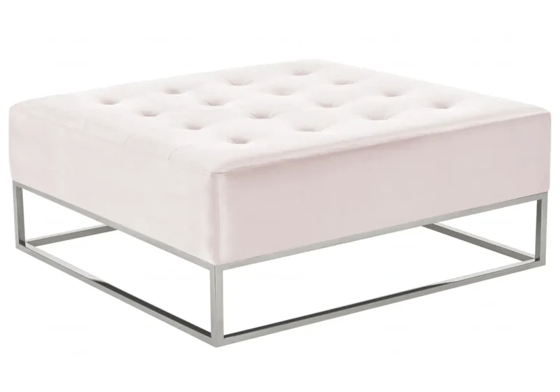 Table basse capitonnée écru - Gwen