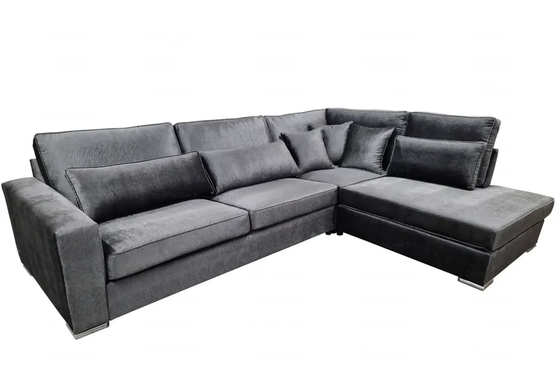 Canapé angle mara anthracite - Lea