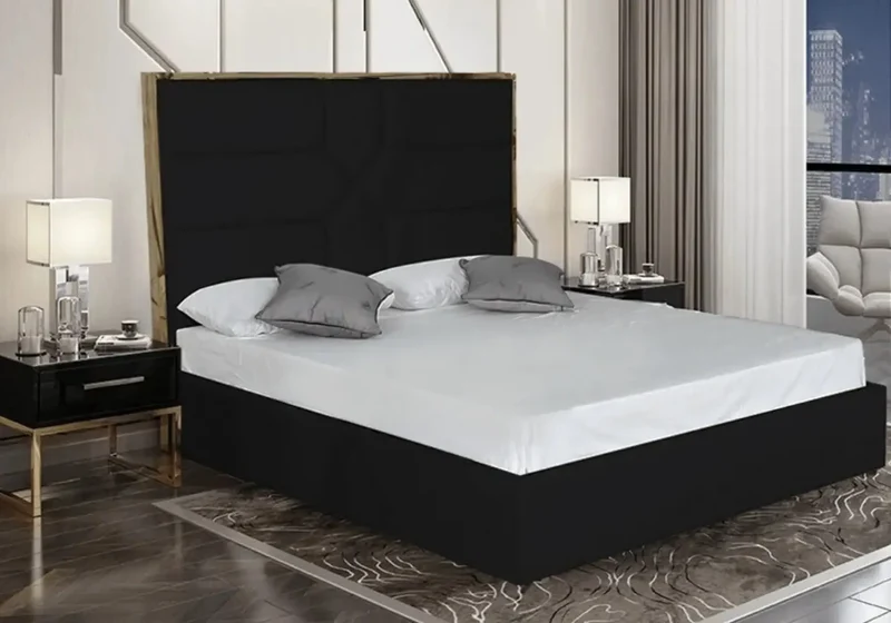 Lit design laiton noir - Linaé