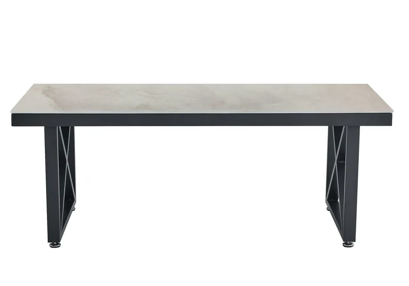 Table basse noire marbre beige - Clara