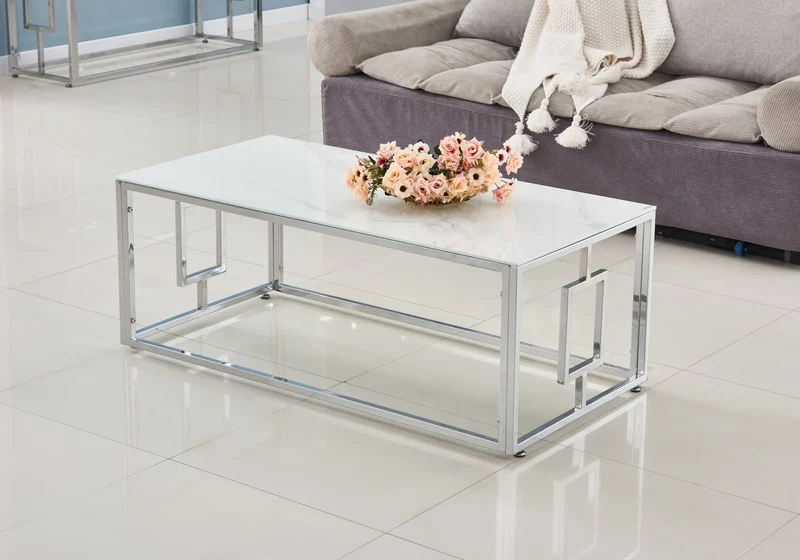 Table basse marbre blanc - Glory