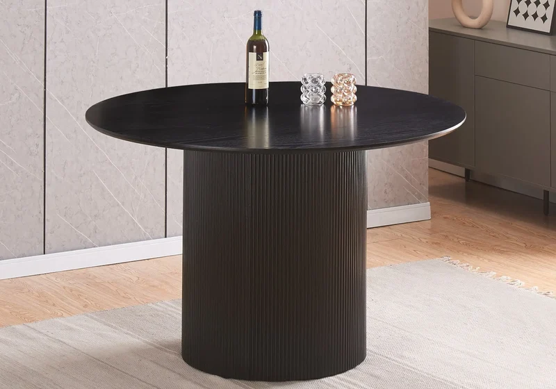Table à manger ronde noire - Piato