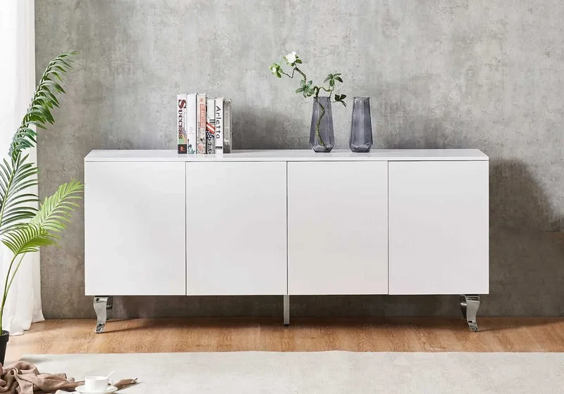 Buffet blanc laqué design - Axel