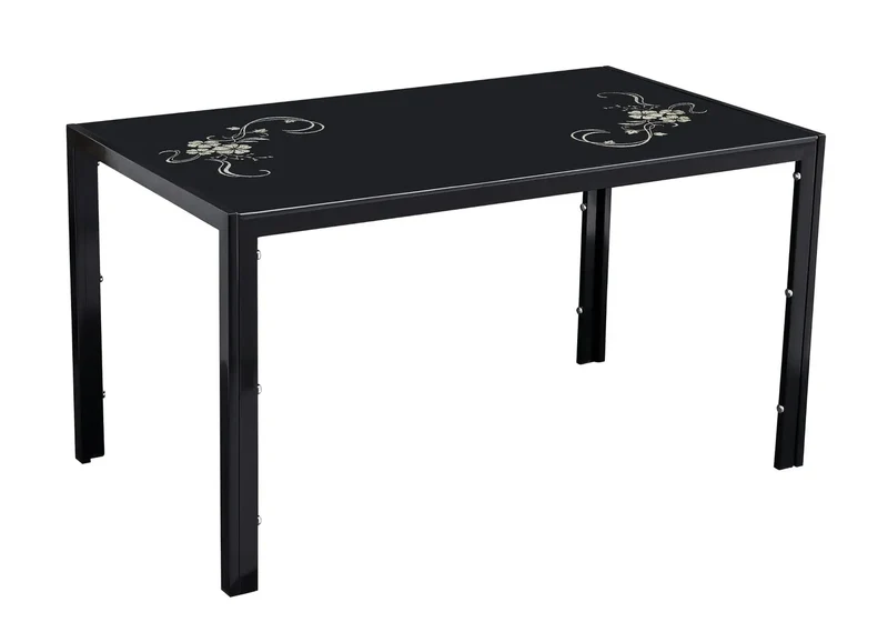Table manger verre trempé noir - Olya