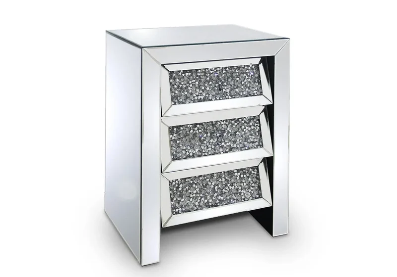 Chevet miroir design diamant - Ava