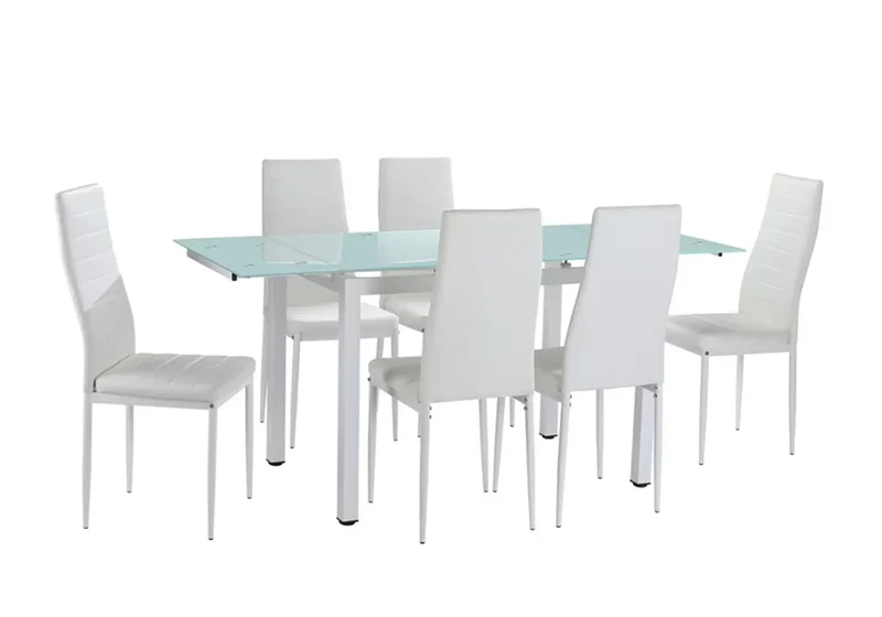 Table extensible 6 chaises blanc - Fly