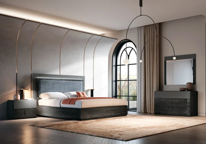 Chambre complète modern capitonné ROMY