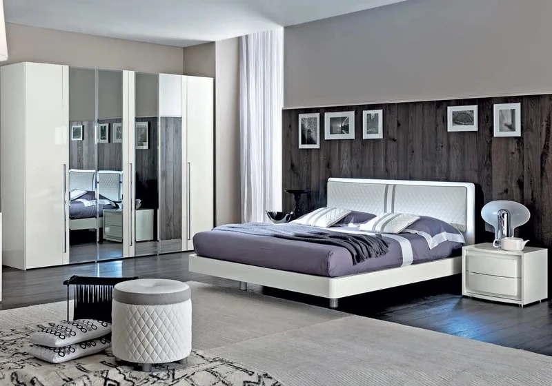 Chambre complète laqué blanc ISAAC