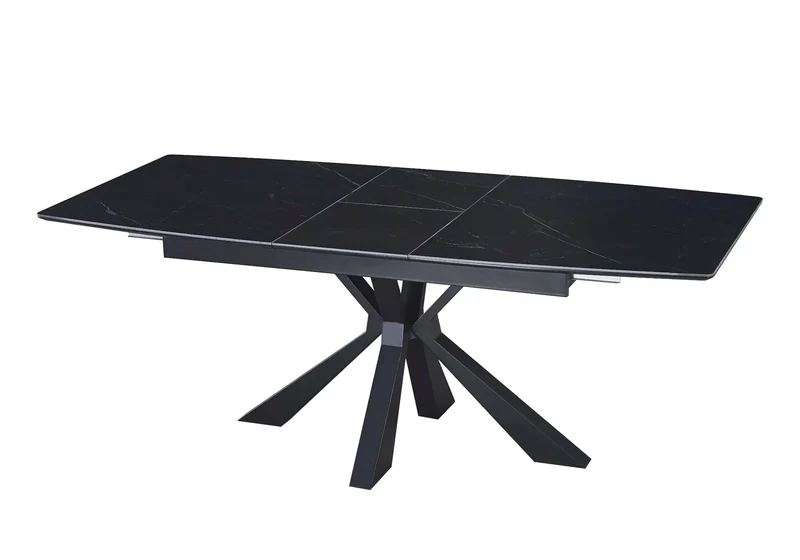 Table extensible céramique noir marbre noir - Urso