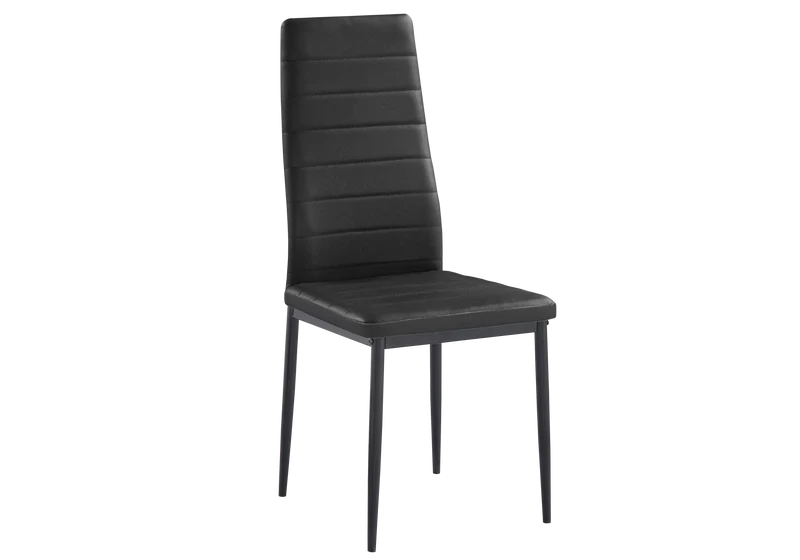 Lot de 6 chaises simili-cuir noir - Alto