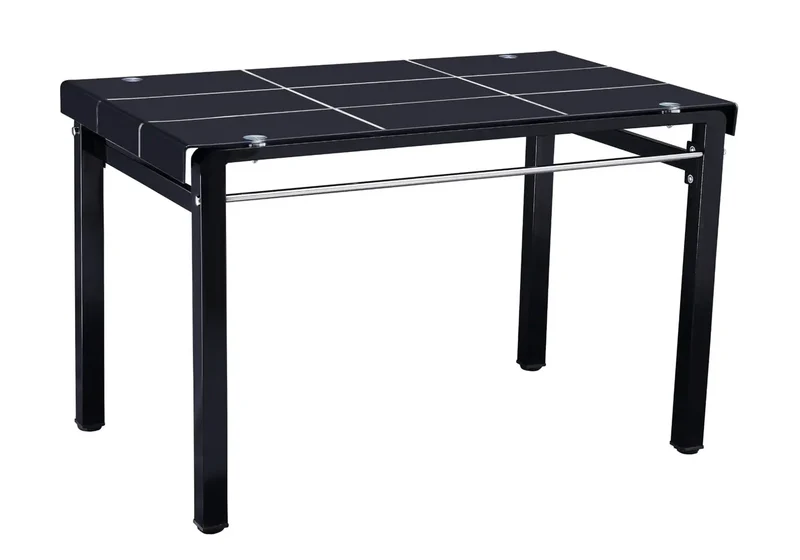 Table manger verre trempé noir - Tao