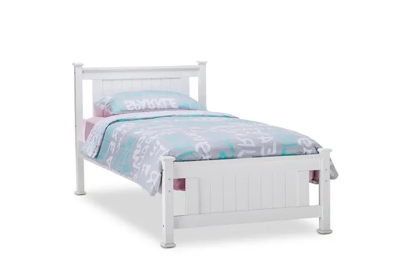 Lit simple bois blanc - Elsa
