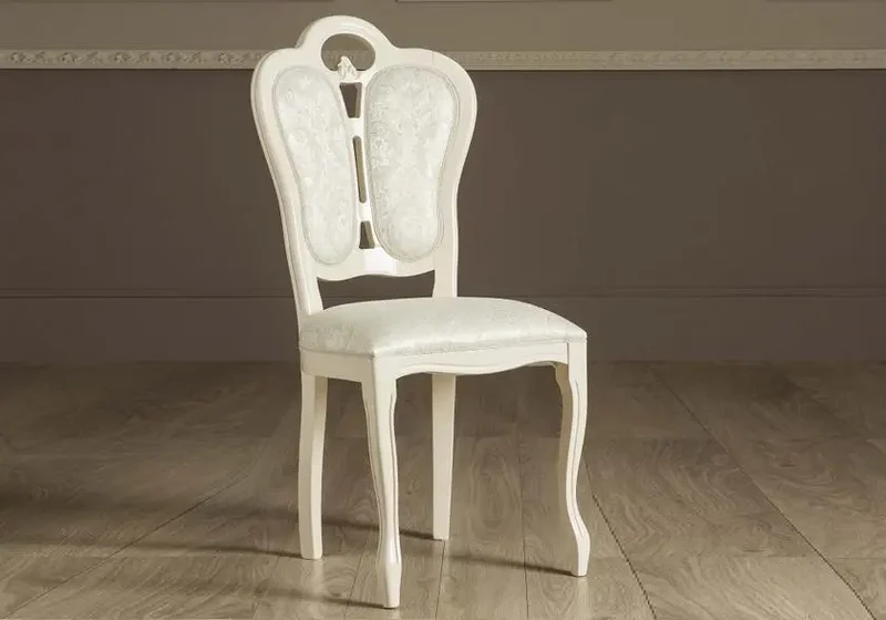 Chaise tissu laqué beige GRETA (Lot de 2)