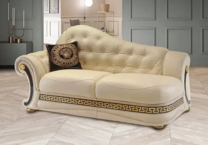Chaise longue cuir versace LOUIS