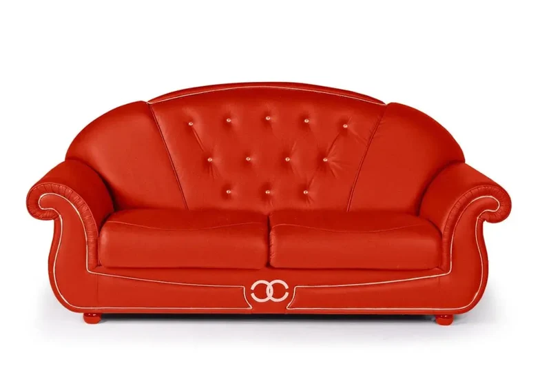 Canapé cuir rouge versace VITA