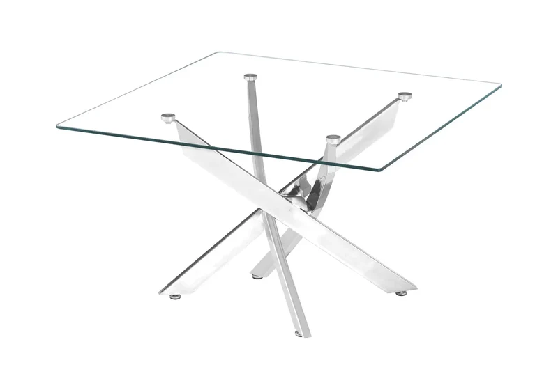 Table basse carré argent trempé - Joy
