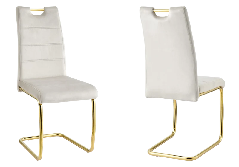 Chaise luge en velours taupe dossier haut - Grazia x6