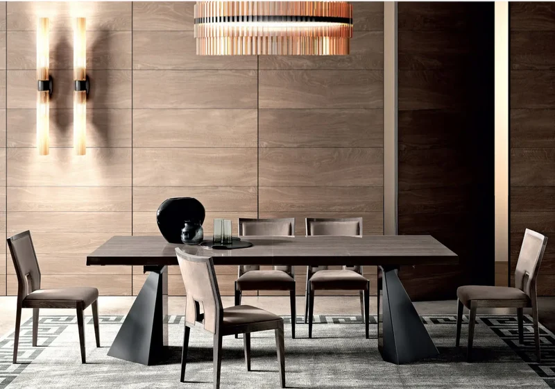 Table et chaises bouleau laqué PURA