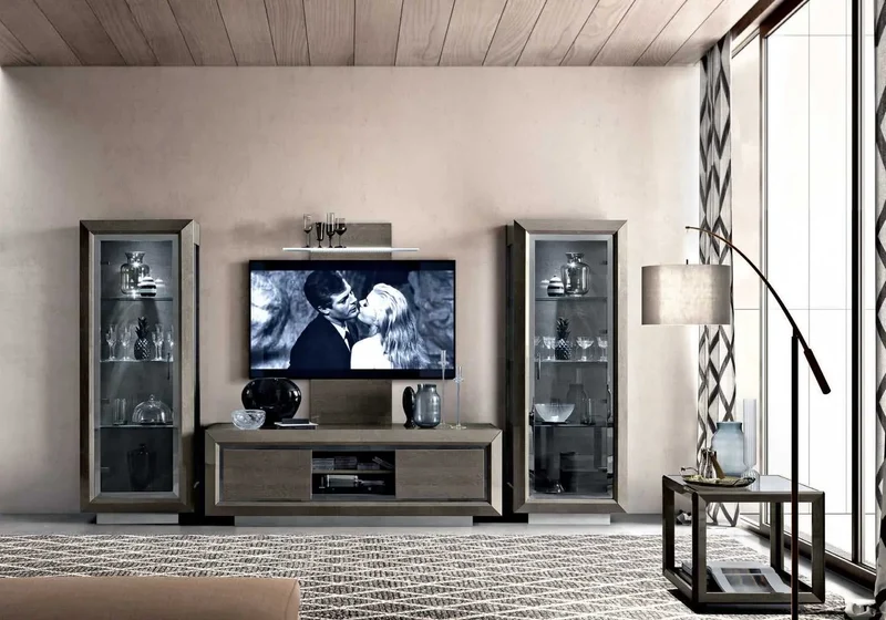 Ensemble meuble TV bouleau laquée PURA