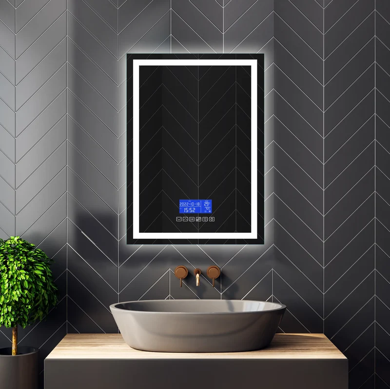 LED Lighted Rectangle Bluetooth Speaker, Music, Call, Vanity Mirror