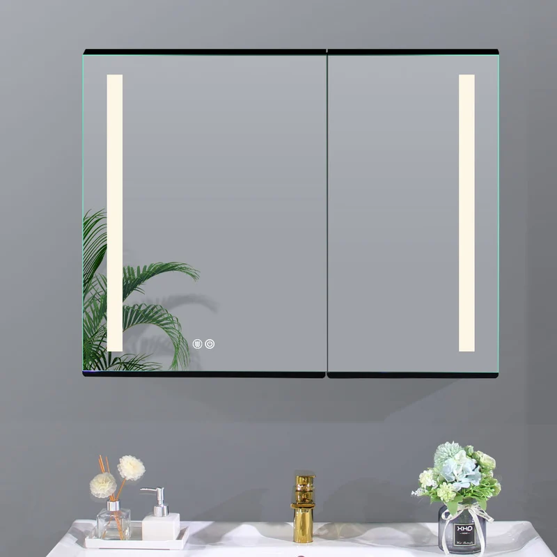 34x26 LED Lighted Medicine Cabinet with Defogger - Recessed or Surface Mount, Dimmable, 3 Color Temps