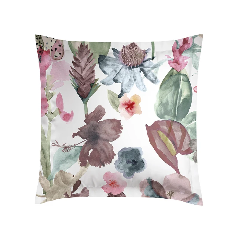 Taie(s) d'oreiller satin de coton - Exotique Framboise