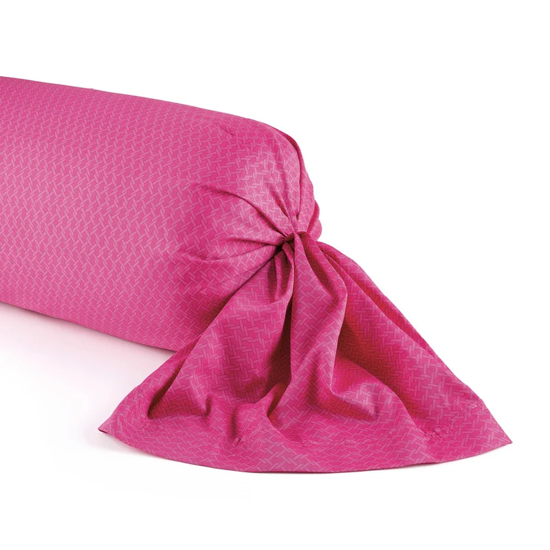 Taie de traversin satin de coton - Garden Micro Fuchsia
