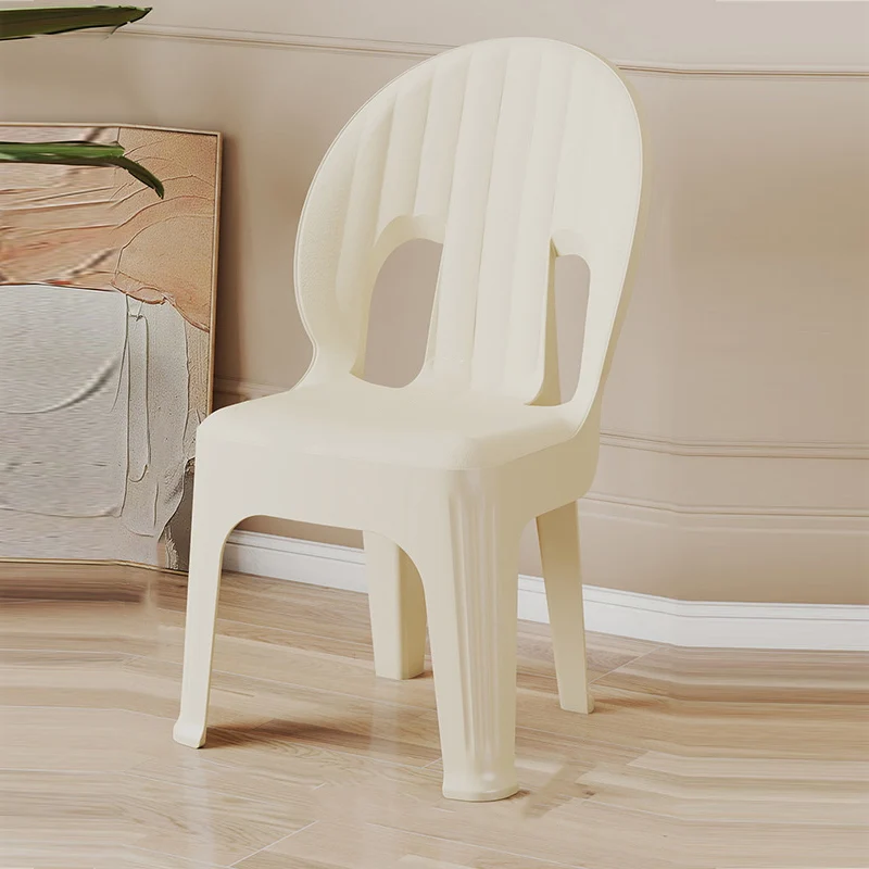Contemporary Creative Shell-Shaped PP Plastic Stackable Kids Dining Chair Backrest Armless For Dining Room & Kitchen