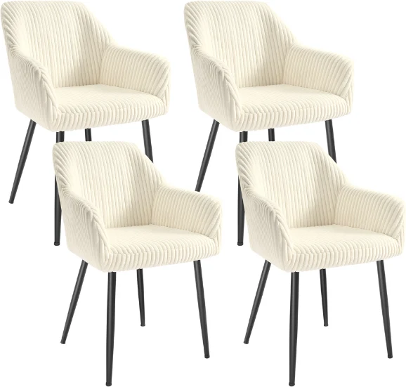 Chaise de salle à manger fauteuil rembourré confort ergonomique 60 x 62,5 x 85 cm en velours gris 12_0009988