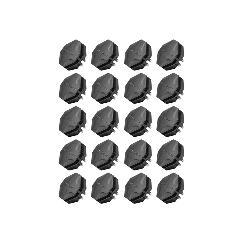 20 x pièce de fixation raccord pour armoire en plastique noir alpc0b-20 12_0003629
