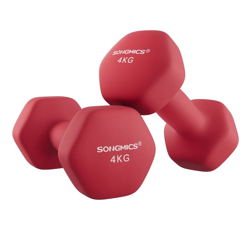 Lot de 2 haltères haltères hexagonaux avec surface en vinyle pour fitness exercice entraînement pour salle de sport domicile 12_0006235