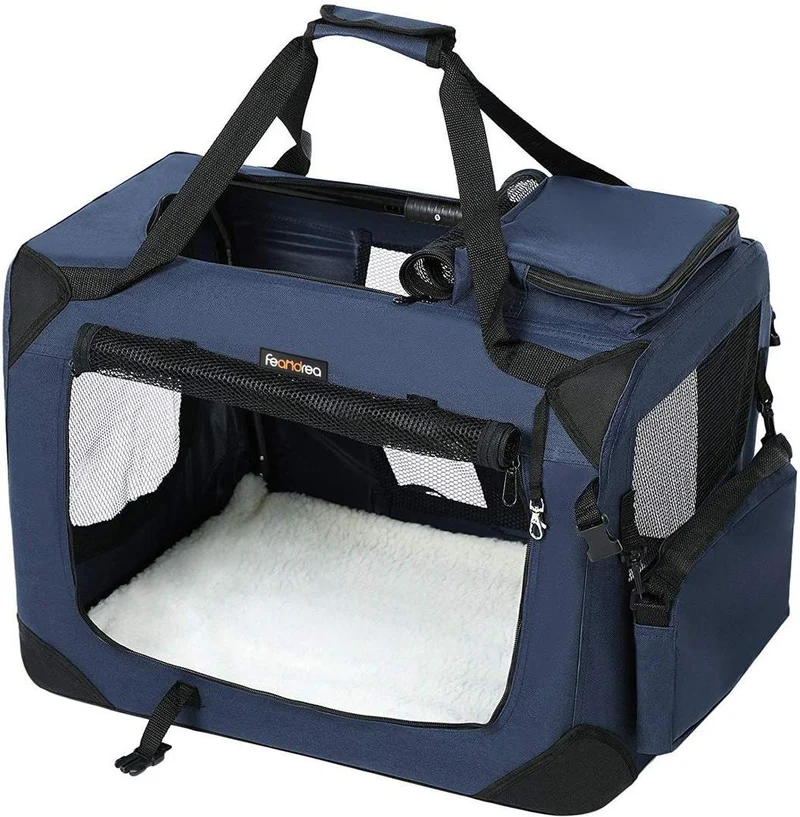 Sac de transport pour chien animal domestique taille l bleu pdc70z 12_0001256