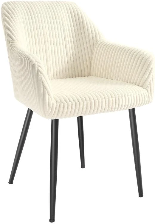 Chaise de salle à manger design moderne avec accoudoirs 60 x 62,5 x 85 cm confort rembourré en velours gris 12_0009842