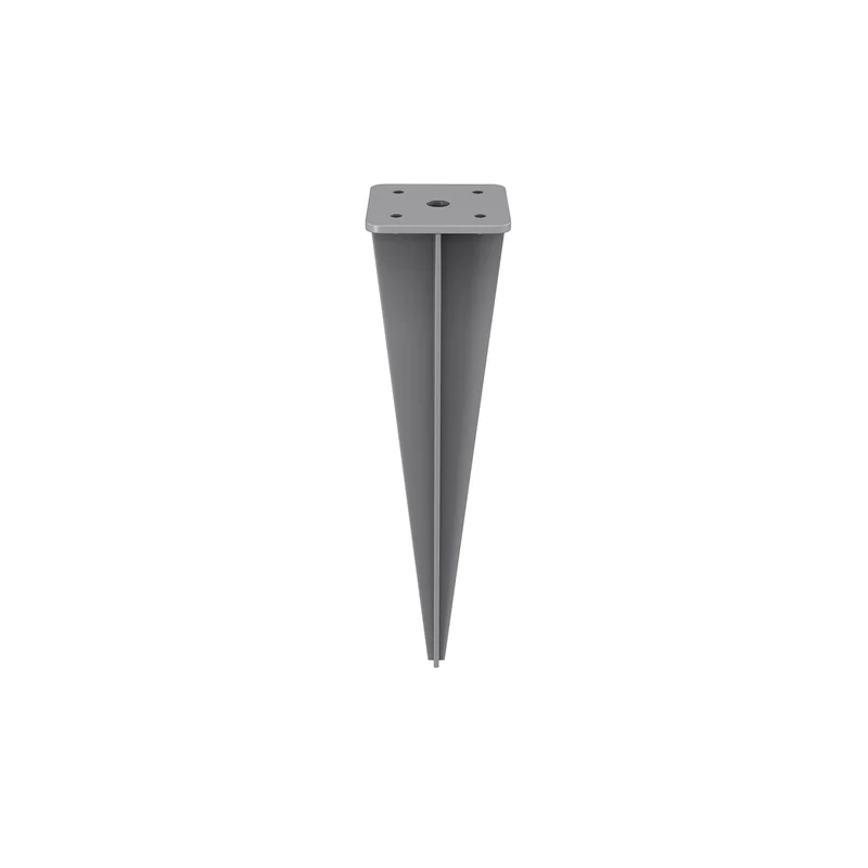 Piquet de fixation pour store jardin 11,5 x 11,5 x 46 cm installation facile en acier gris 12_0008727